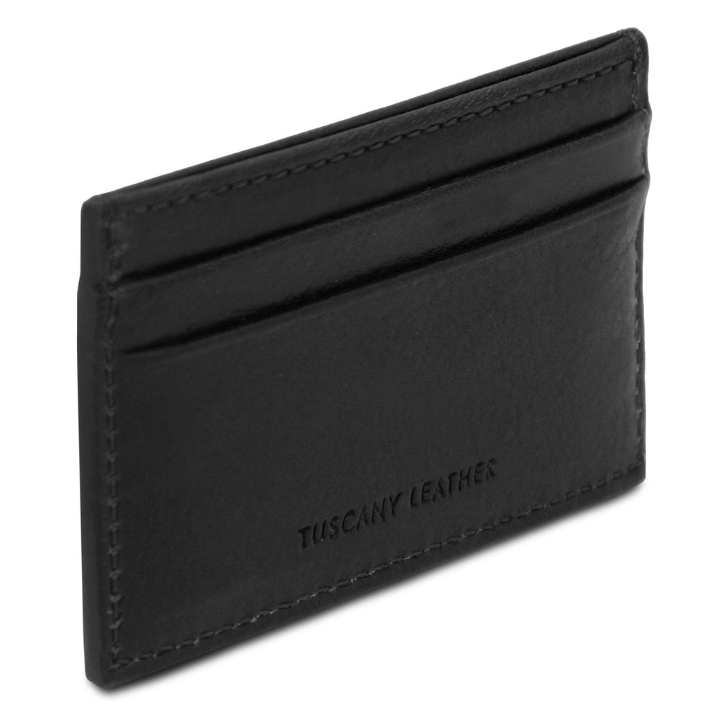 Porte-cartes homme QUATTRO en cuir pleine fleur 4 cartes