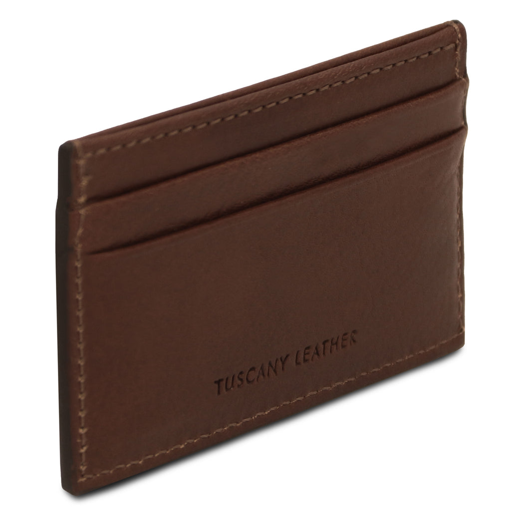 Porte-cartes homme QUATTRO en cuir pleine fleur 4 cartes