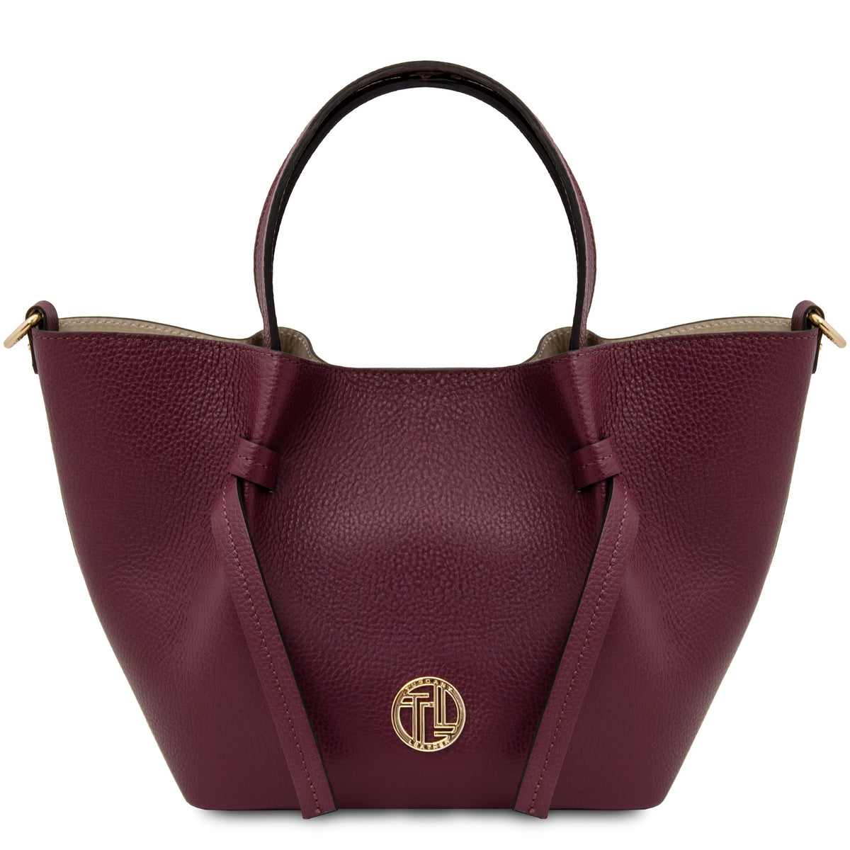 Sac cabas femme LEGAME compact en cuir véritable forme évasée Image principale du produit
