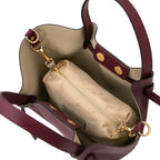 Sac cabas femme LEGAME compact en cuir véritable forme évasée