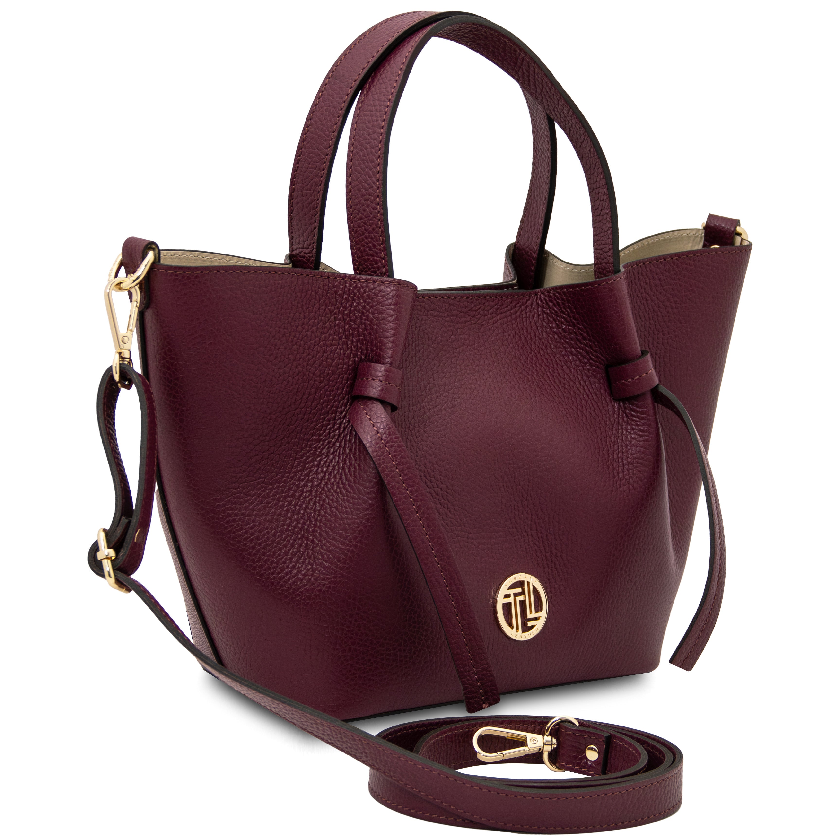 Sac cabas femme LEGAME compact en cuir véritable forme évasée Image secondaire du produit