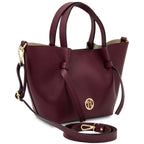Sac cabas femme LEGAME compact en cuir véritable forme évasée