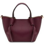 Sac cabas femme LEGAME compact en cuir véritable forme évasée