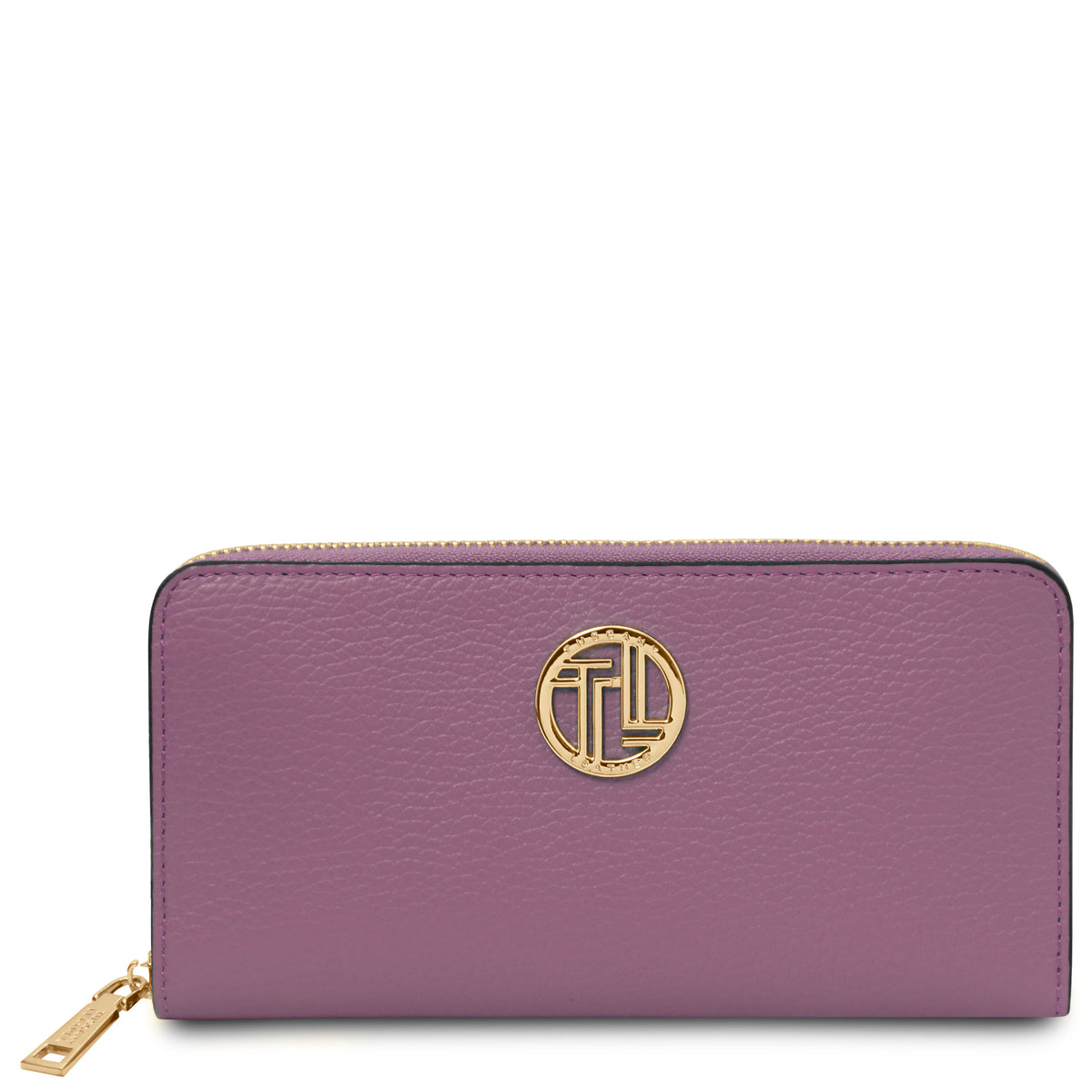 Portefeuille femme FINANCIER zippé en cuir grainé Image principale du produit