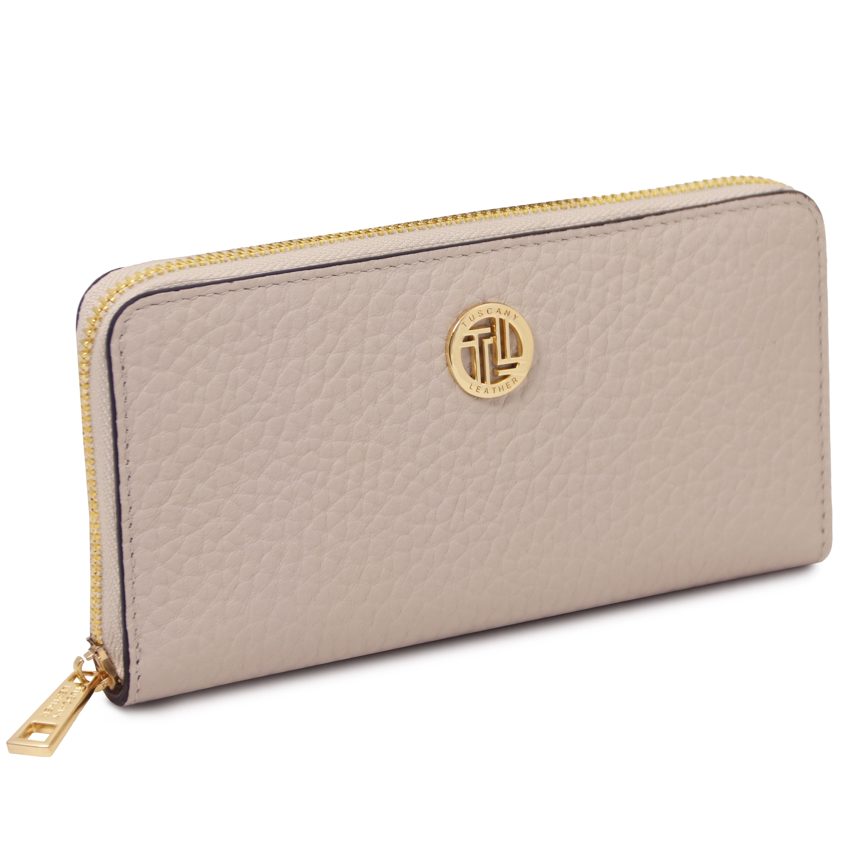 Portefeuille femme FINANCIER zippé en cuir gros grain Image secondaire du produit