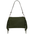 NOMADE — Pochette en cuir suède à franges