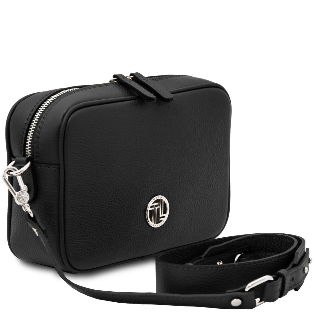 CUBETTO — Sac bandoulière compact en cuir grainé