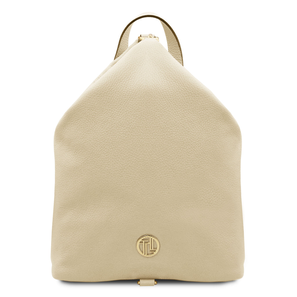Sac à dos femme DUBLIN souple en cuir véritable grainé