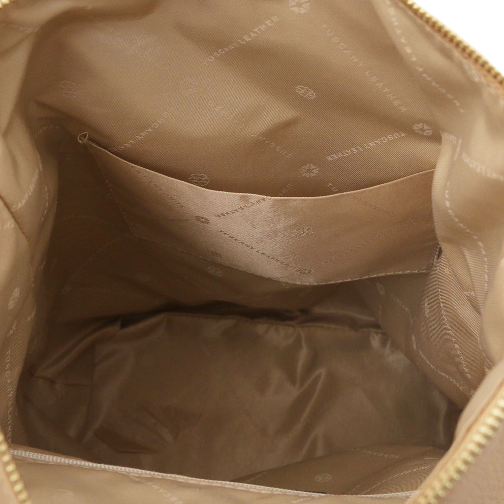 Sac à dos femme DUBLIN souple en cuir véritable grainé
