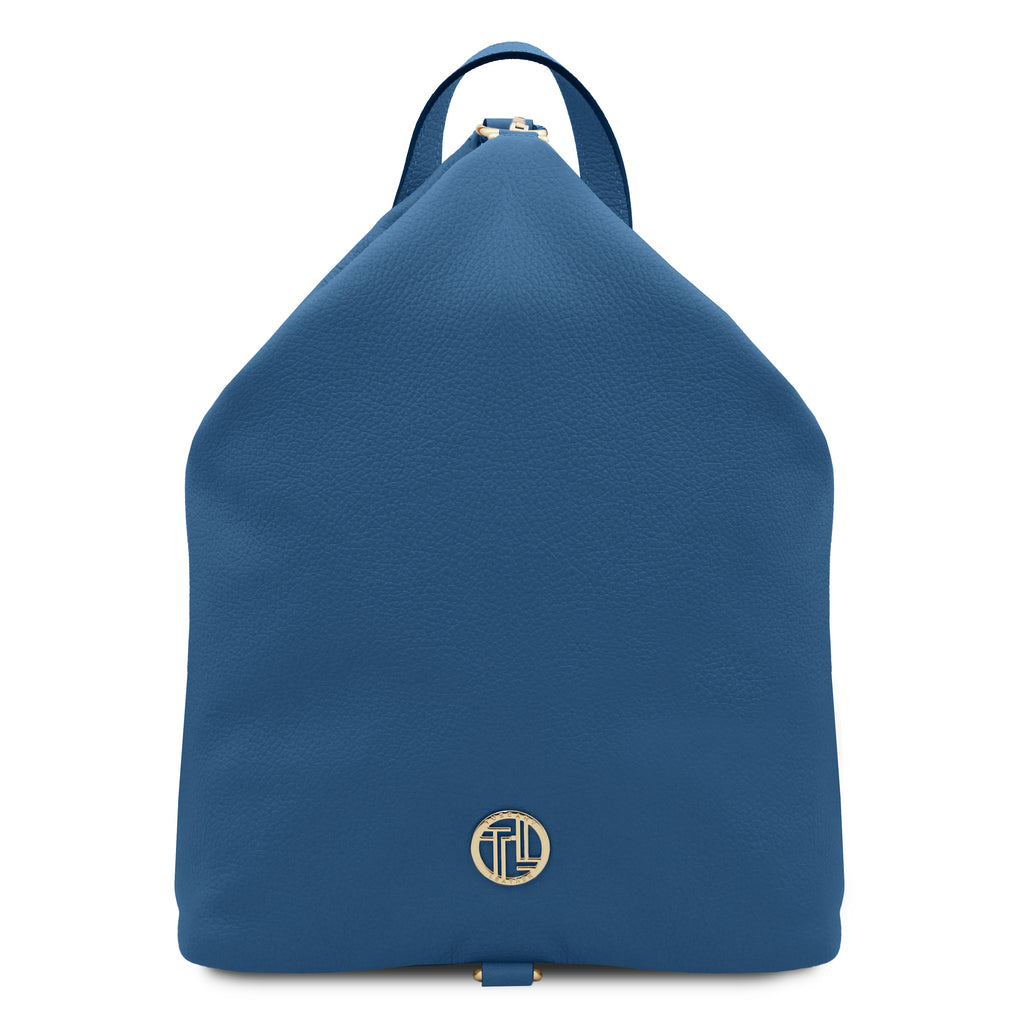 Sac à dos femme DUBLIN souple en cuir véritable grainé