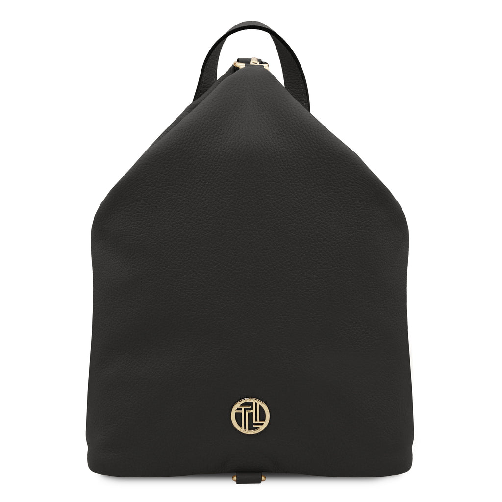 Sac à dos femme DUBLIN souple en cuir véritable grainé
