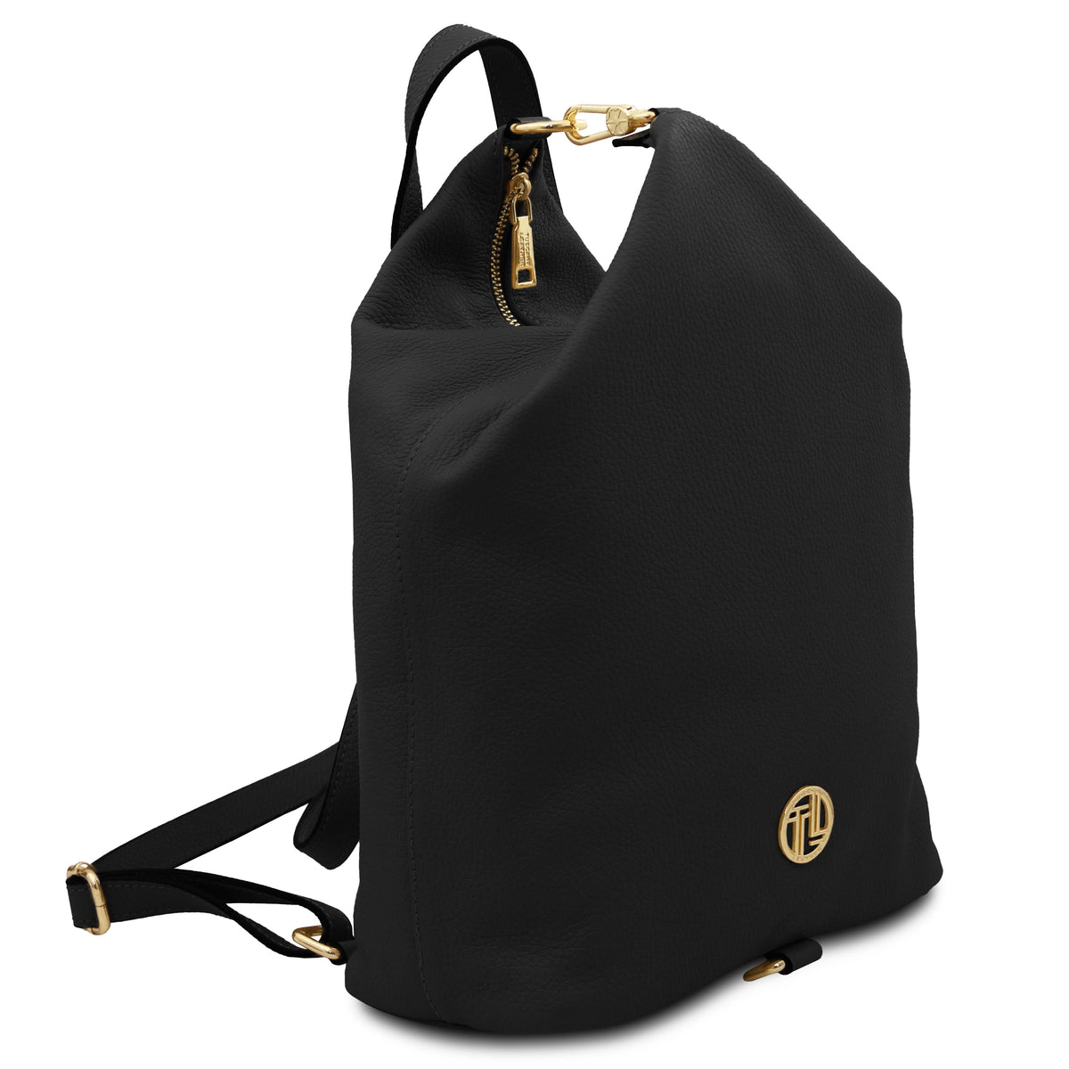 Sac à dos femme DUBLIN souple en cuir véritable grainé