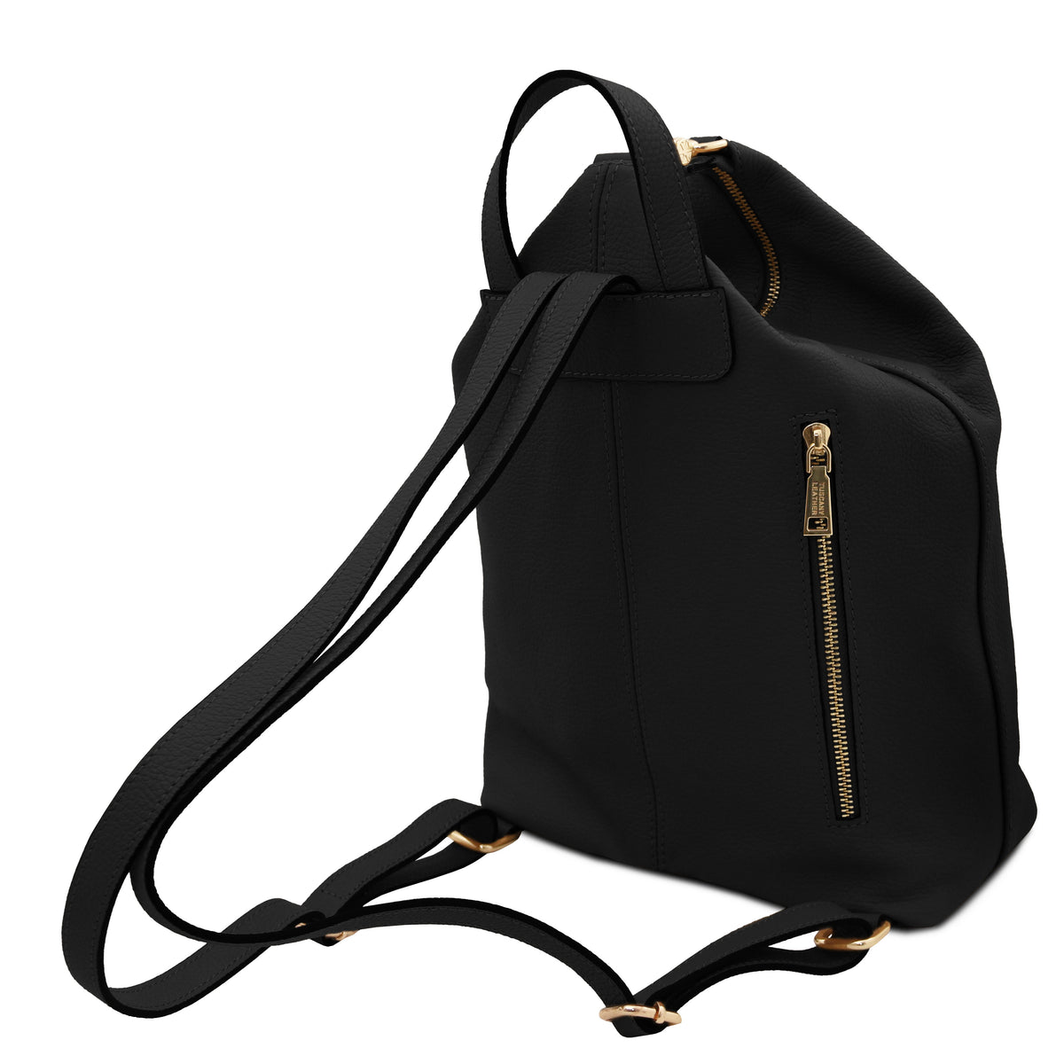 Sac à dos femme DUBLIN souple en cuir véritable grainé