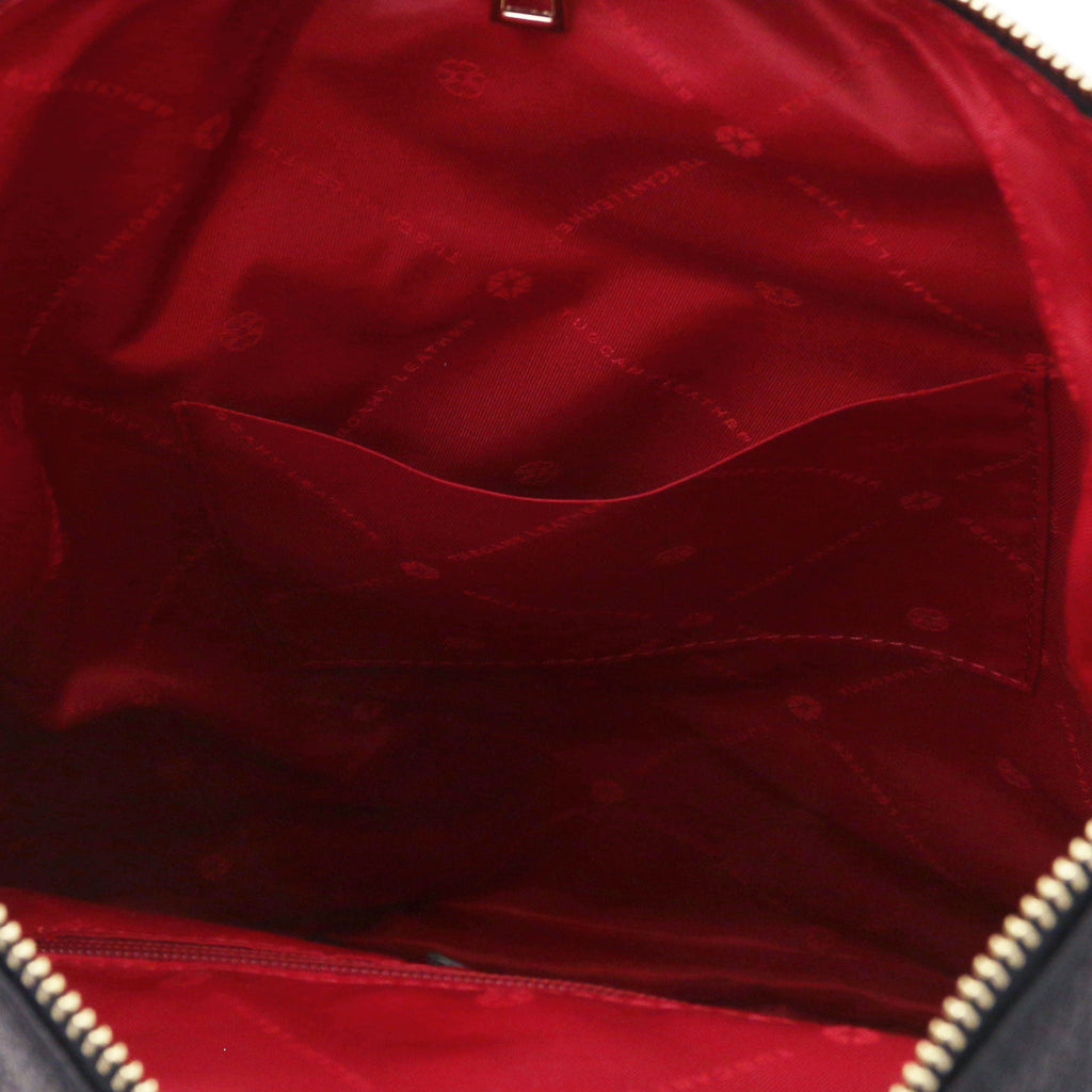 Sac à dos femme DUBLIN souple en cuir véritable grainé