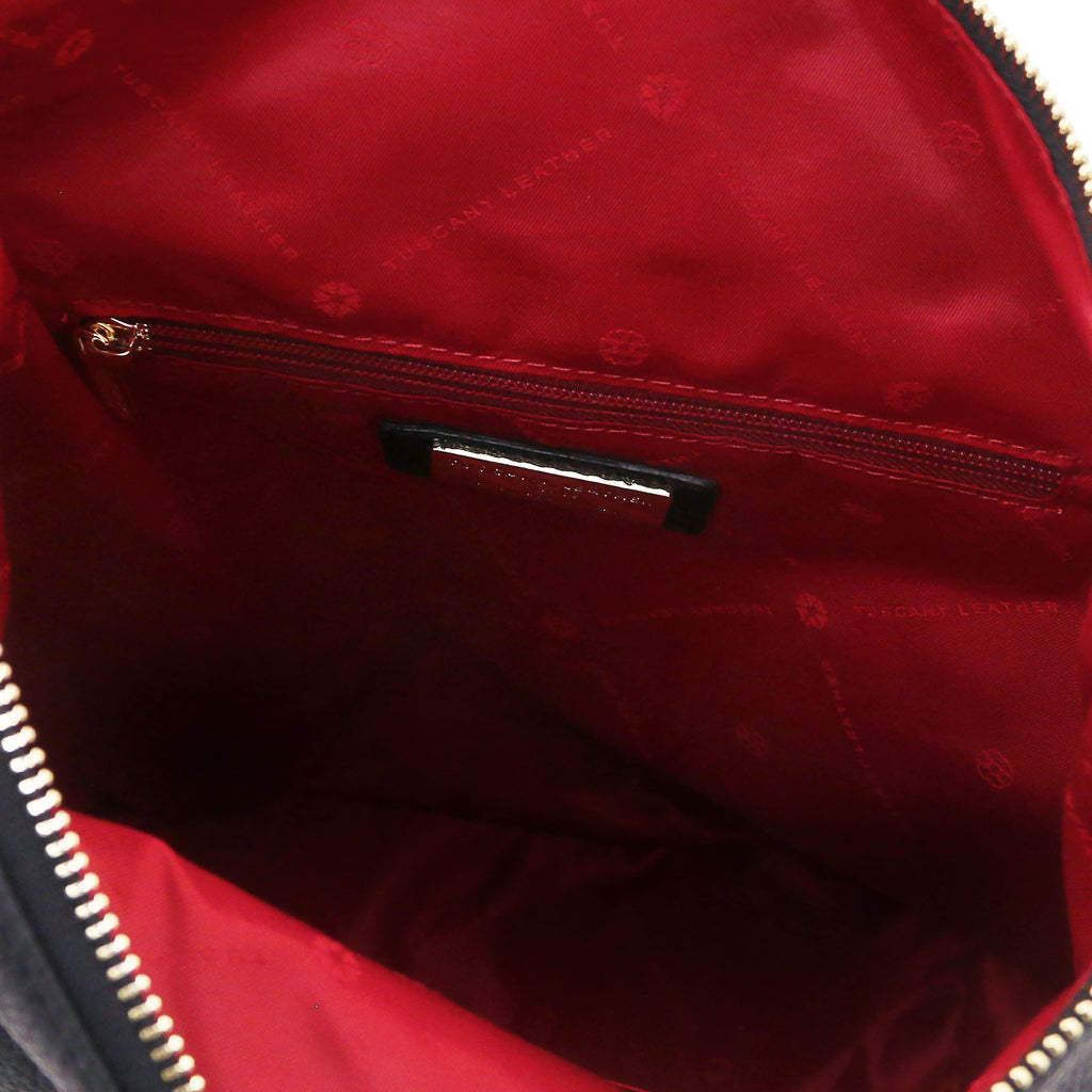 Sac à dos femme DUBLIN souple en cuir véritable grainé