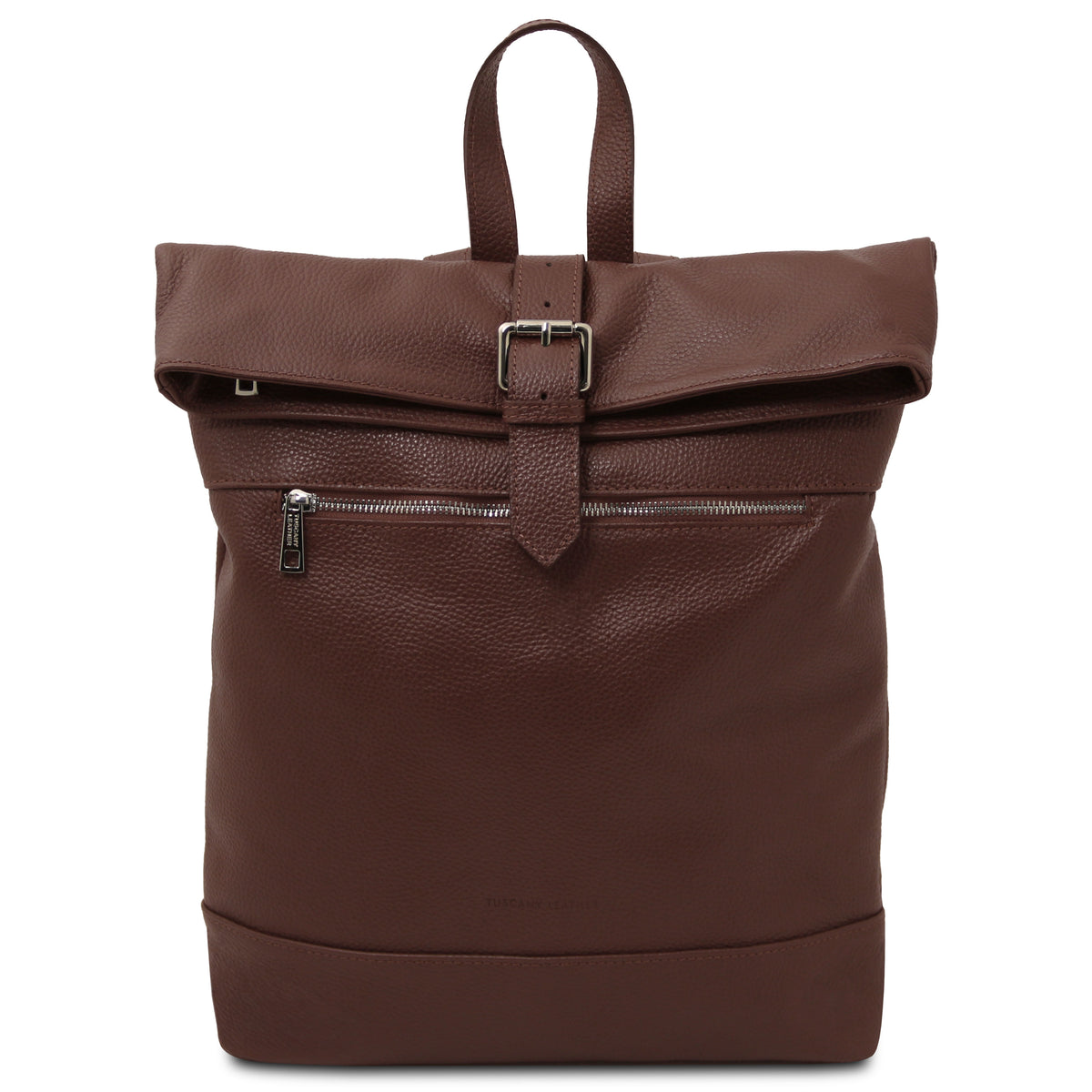 Sac à dos femme LONDON roll-top en cuir véritable grainé vintage Image principale du produit