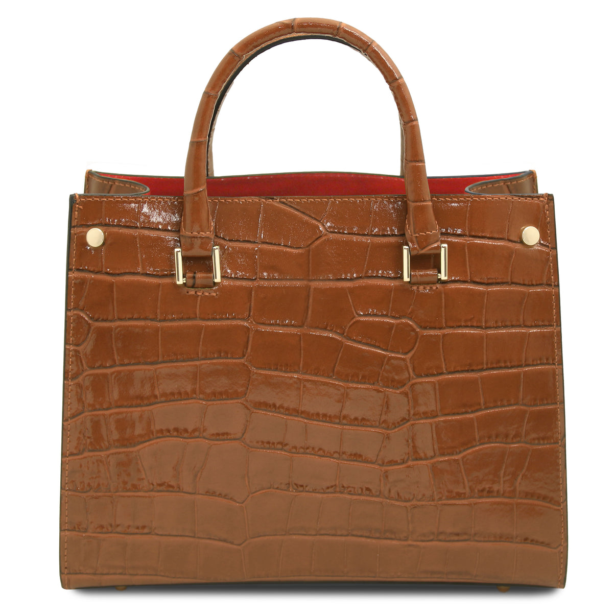 Sac cabas femme CROQUE structuré en cuir véritable effet croco