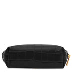 Trousse de toilette femme VERA en cuir effet croco