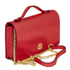 Pochette femme OPERA en cuir véritable avec bandoulière chaîne