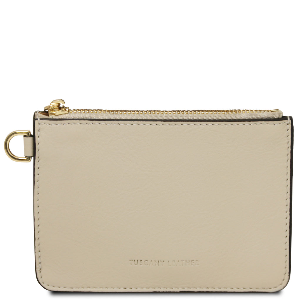 Porte-cartes femme VITA en cuir pleine fleur avec dragonne