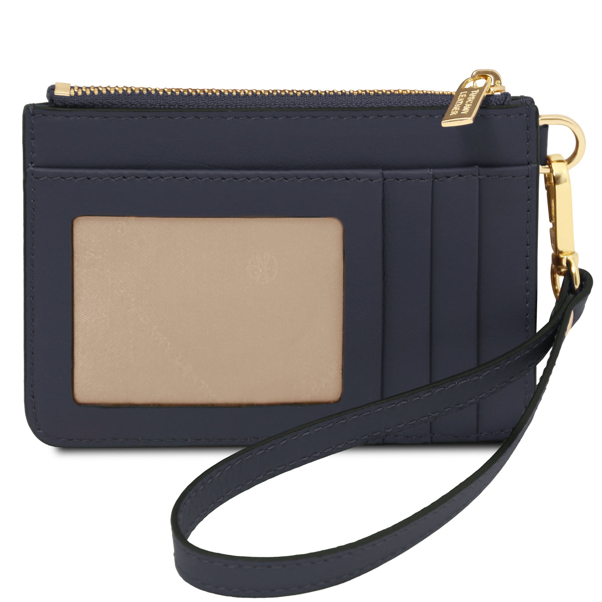 Porte-cartes femme VITA en cuir pleine fleur avec dragonne