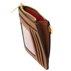 Porte-cartes femme VITA en cuir pleine fleur avec dragonne