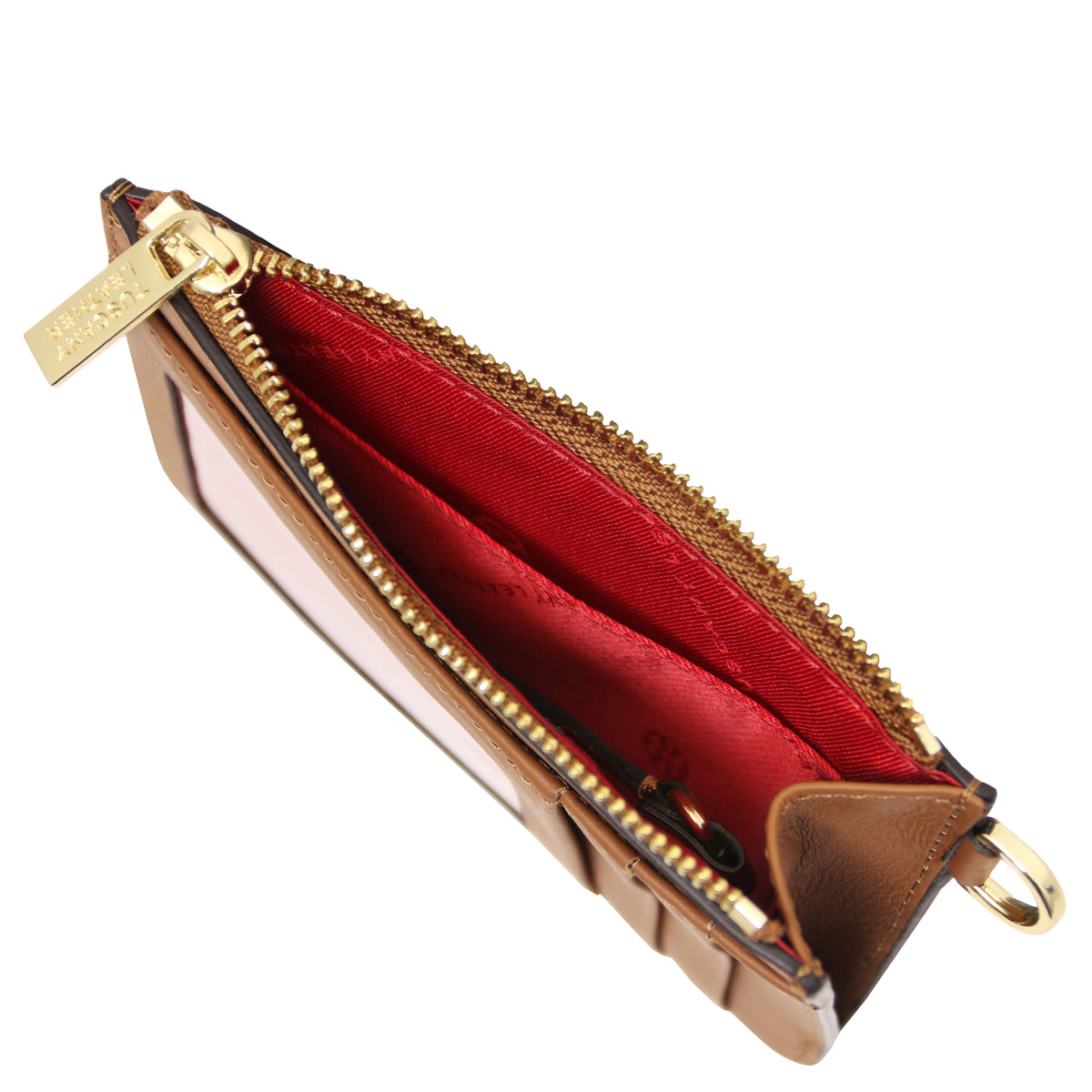 Porte-cartes femme VITA en cuir pleine fleur avec dragonne