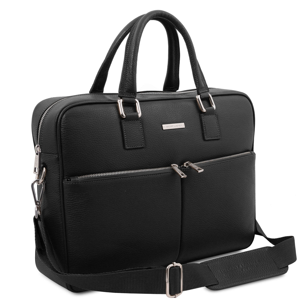 Cartable homme TREVISO cuir grainé ordinateur 15 pouces