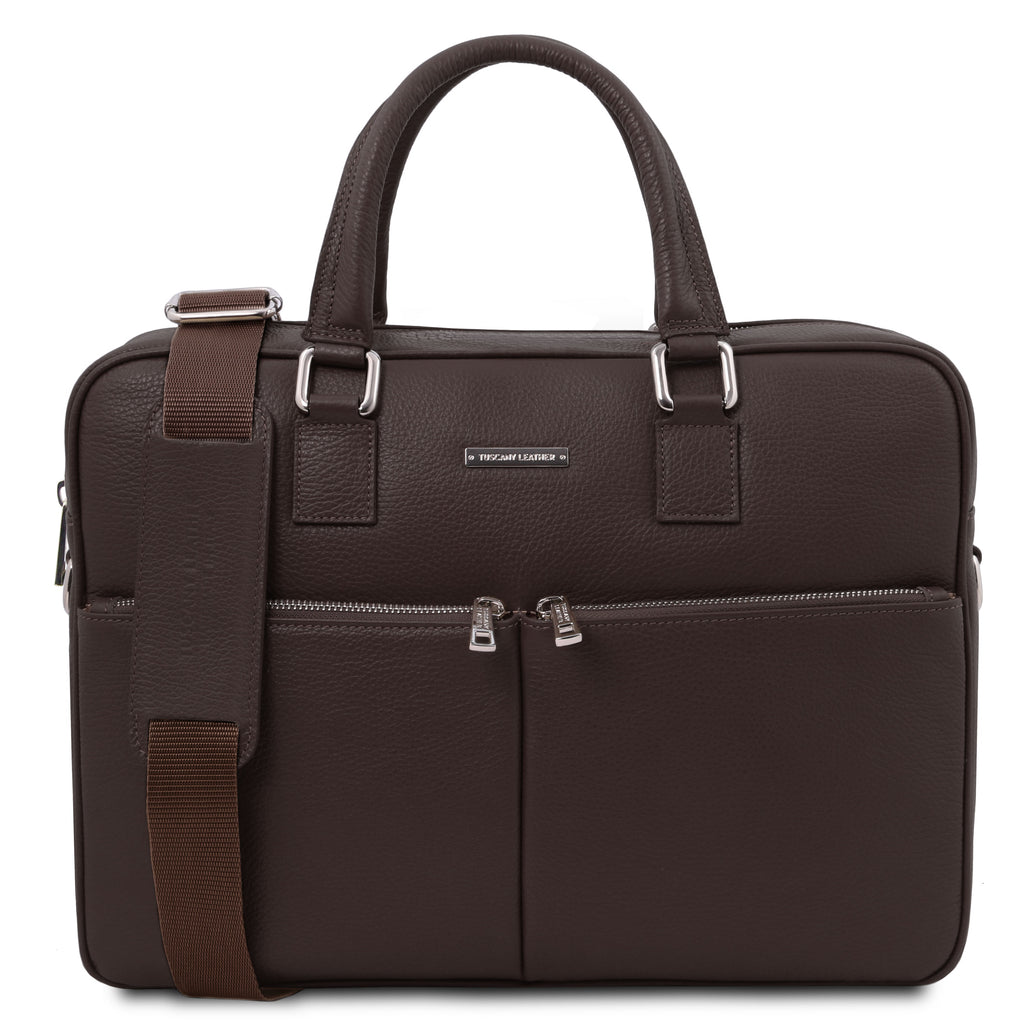 Cartable homme TREVISO cuir grainé ordinateur 15 pouces