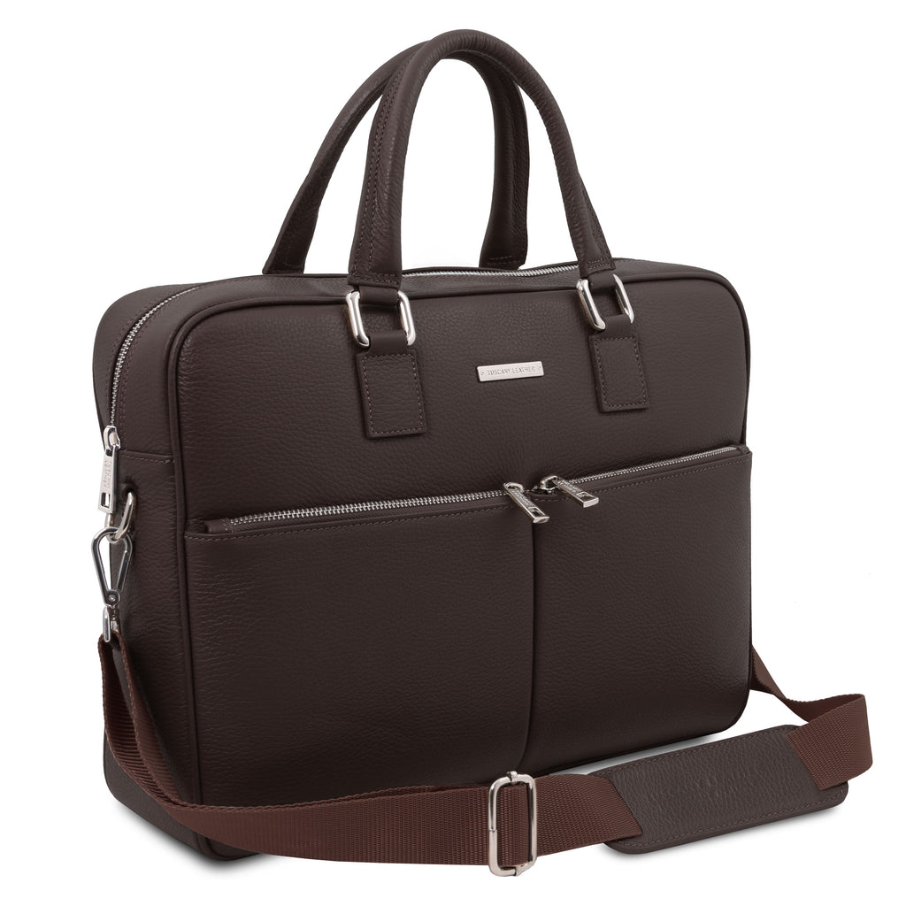 Cartable homme TREVISO cuir grainé ordinateur 15 pouces