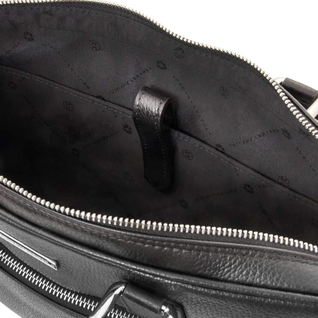 Cartable homme porte ordinateur cuir grainé format A4 FERRARA