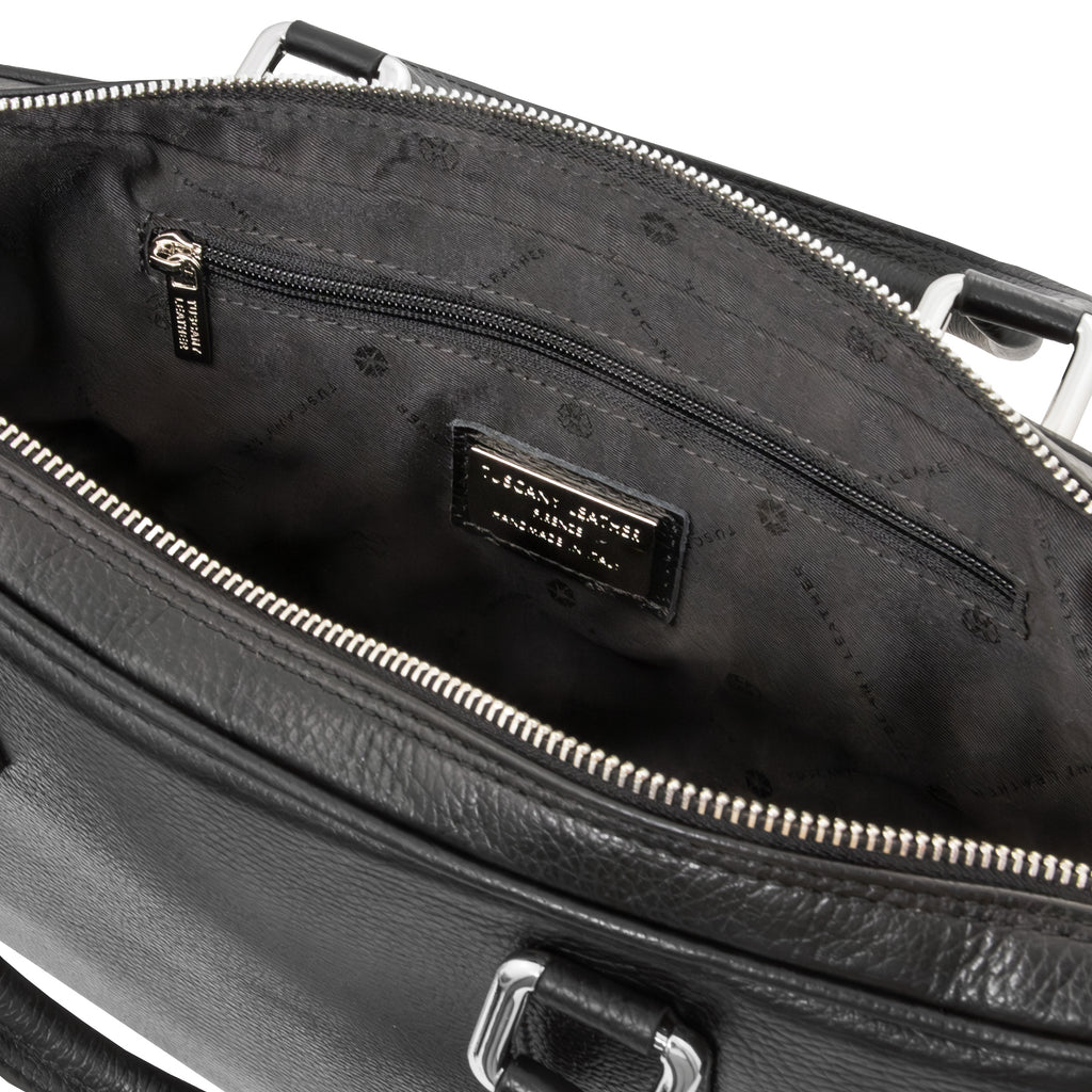 Cartable homme porte ordinateur cuir grainé format A4 FERRARA