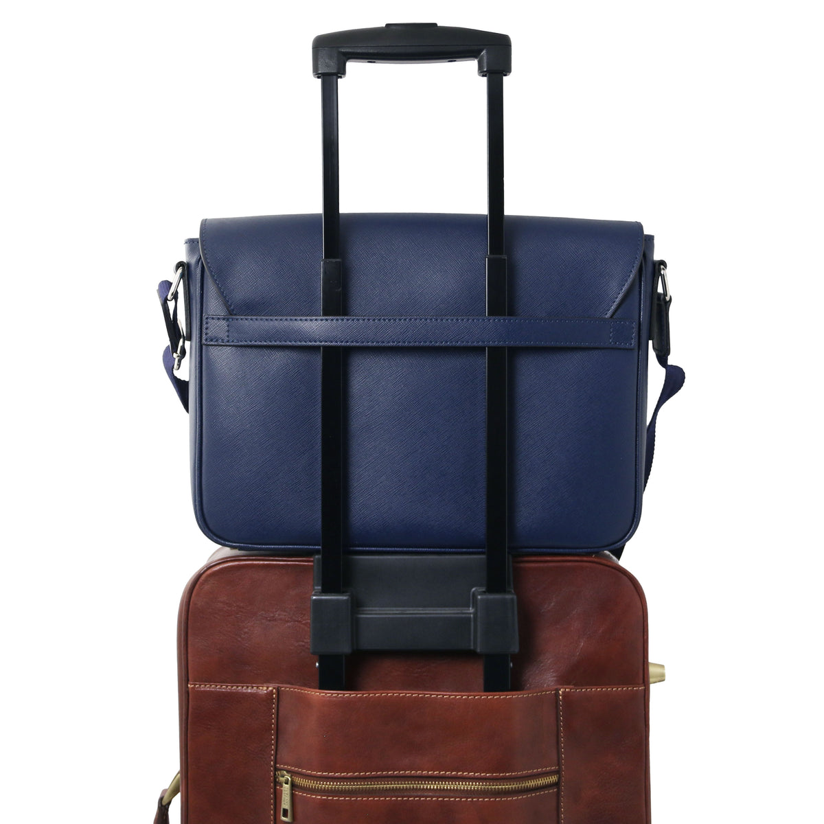 Sac messenger homme cuir Saffiano A4 2 compartiments TORINO