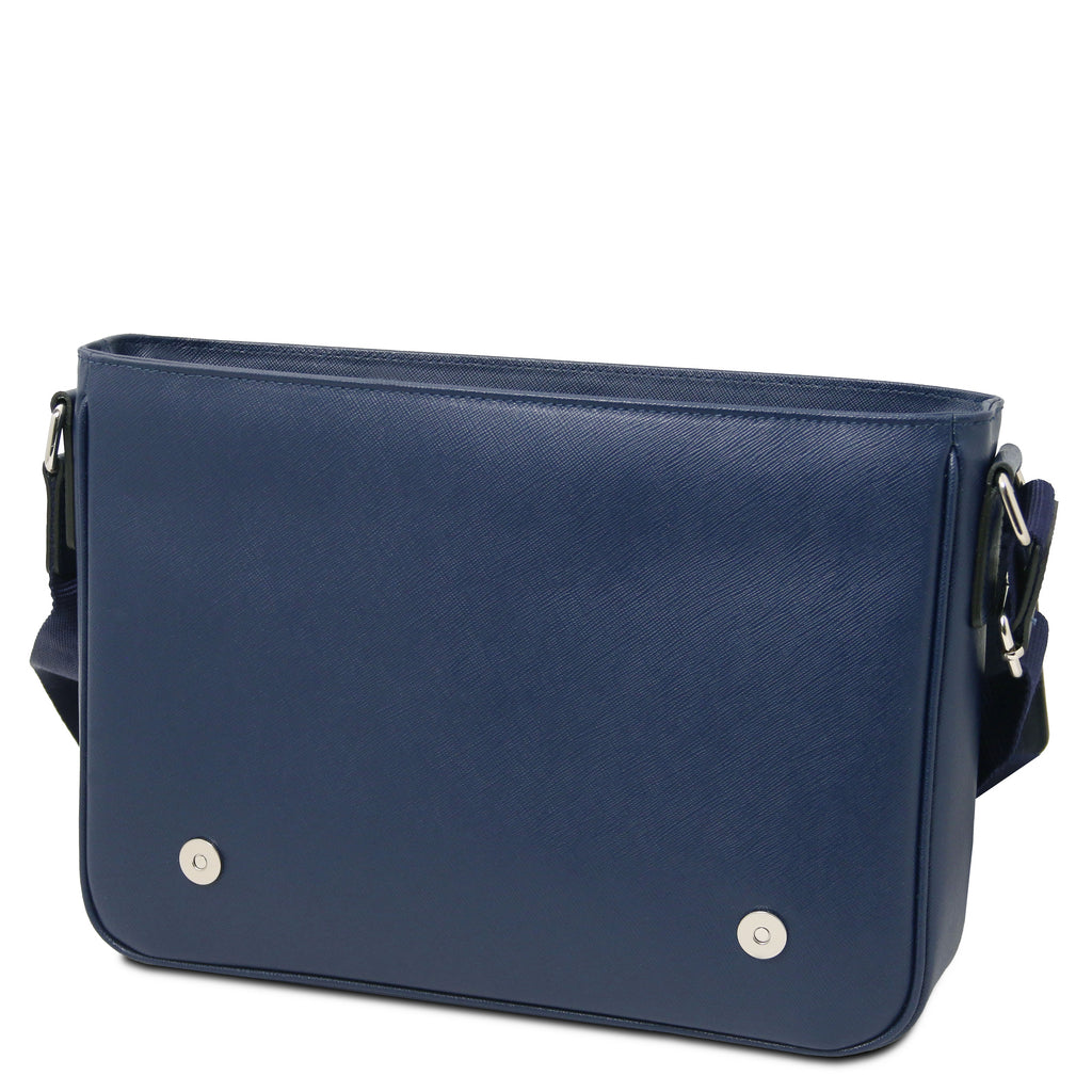 Sac messenger homme cuir Saffiano A4 2 compartiments TORINO
