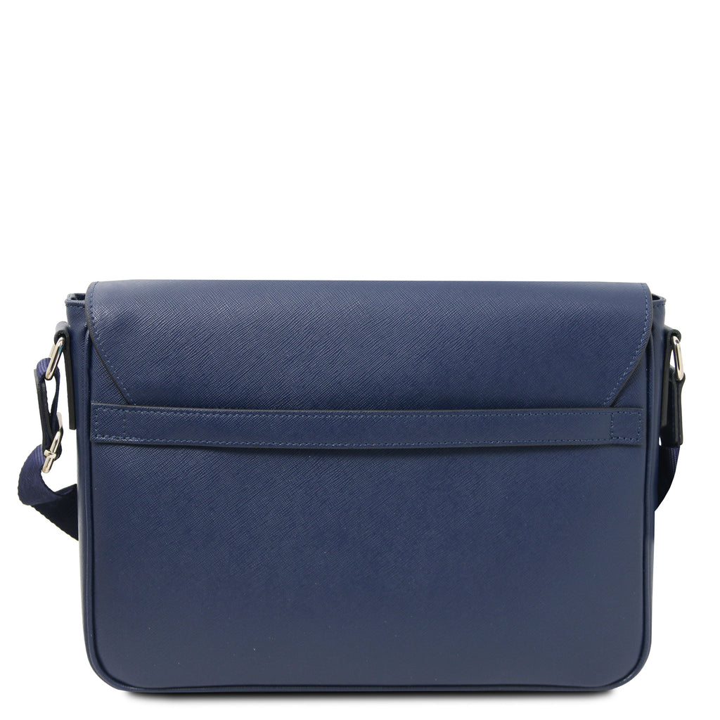 Sac messenger homme cuir Saffiano A4 2 compartiments TORINO