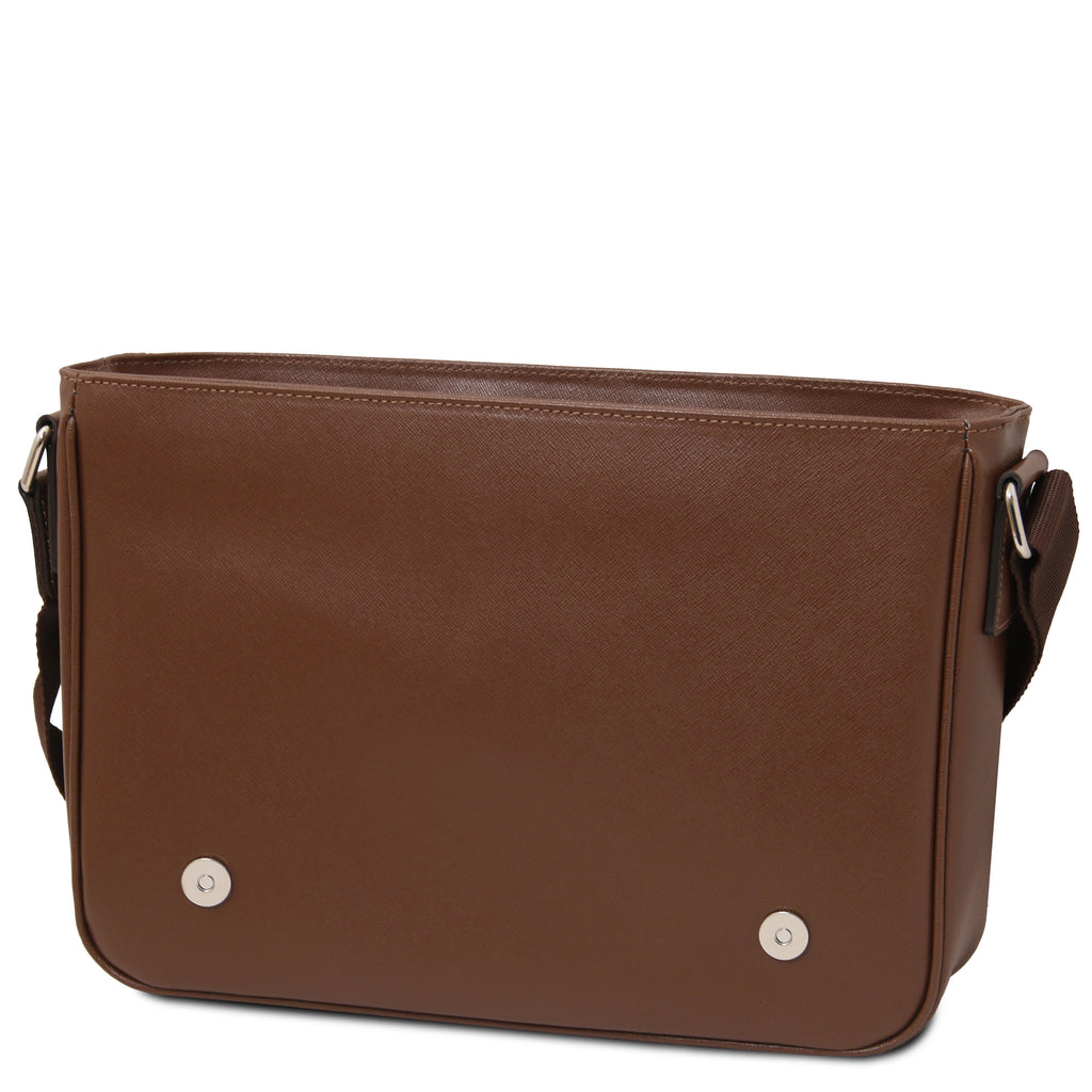 Sac messenger homme cuir Saffiano A4 2 compartiments TORINO