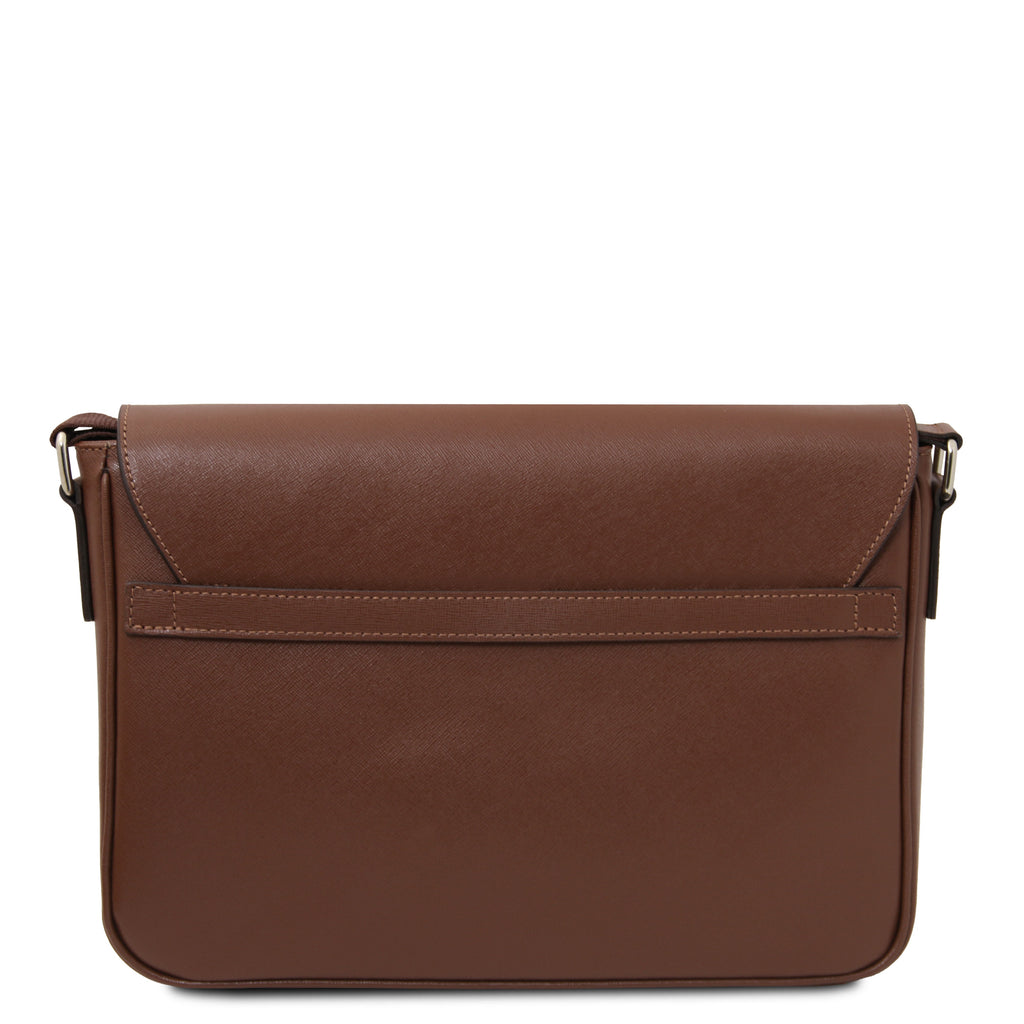 Sac messenger homme cuir Saffiano A4 2 compartiments TORINO