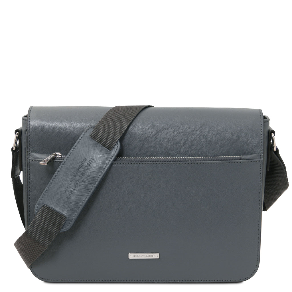 Sac messenger homme cuir Saffiano A4 2 compartiments TORINO