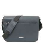 Sac messenger homme cuir Saffiano A4 2 compartiments TORINO