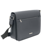 Sac messenger homme cuir Saffiano A4 2 compartiments TORINO