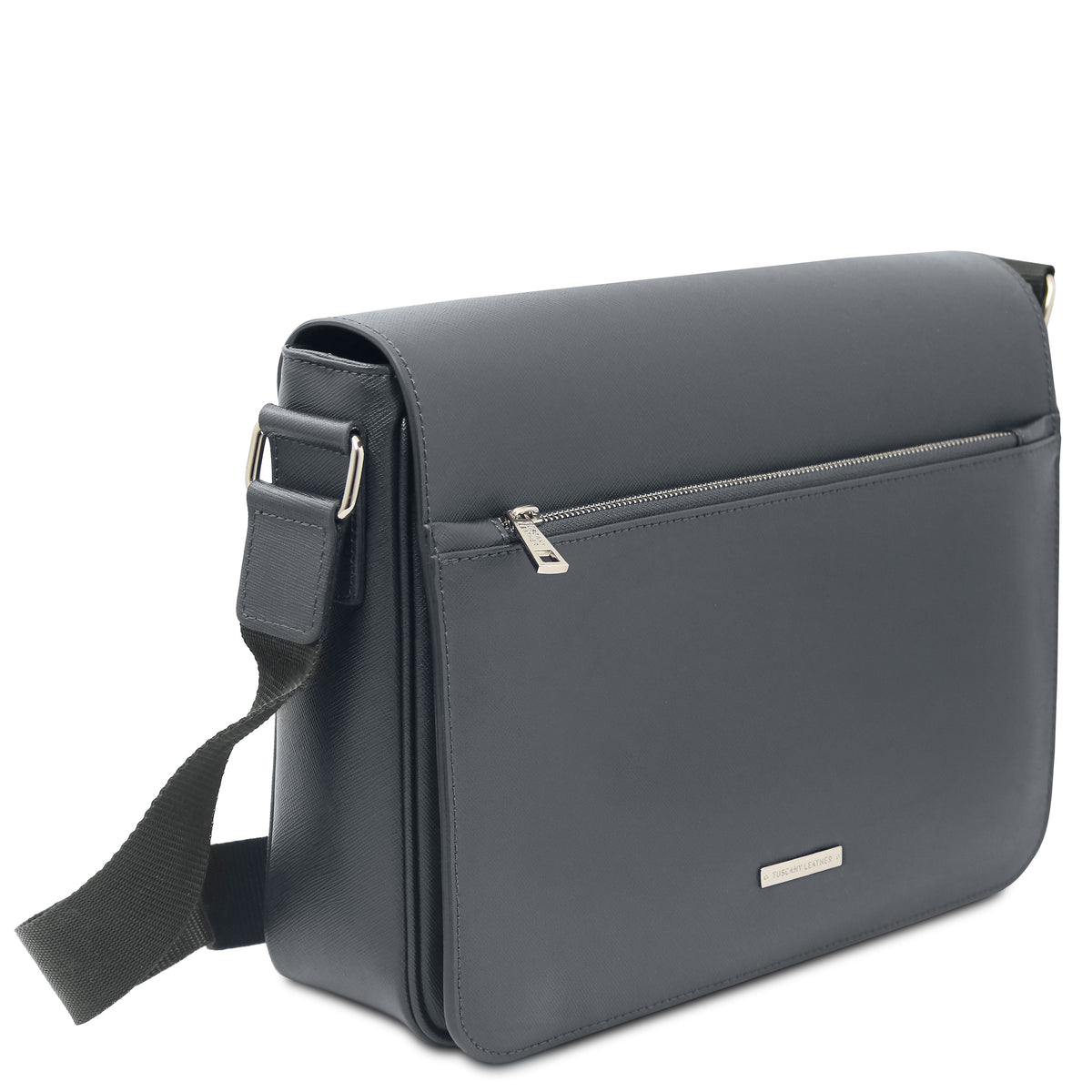 Sac messenger homme cuir Saffiano A4 2 compartiments TORINO