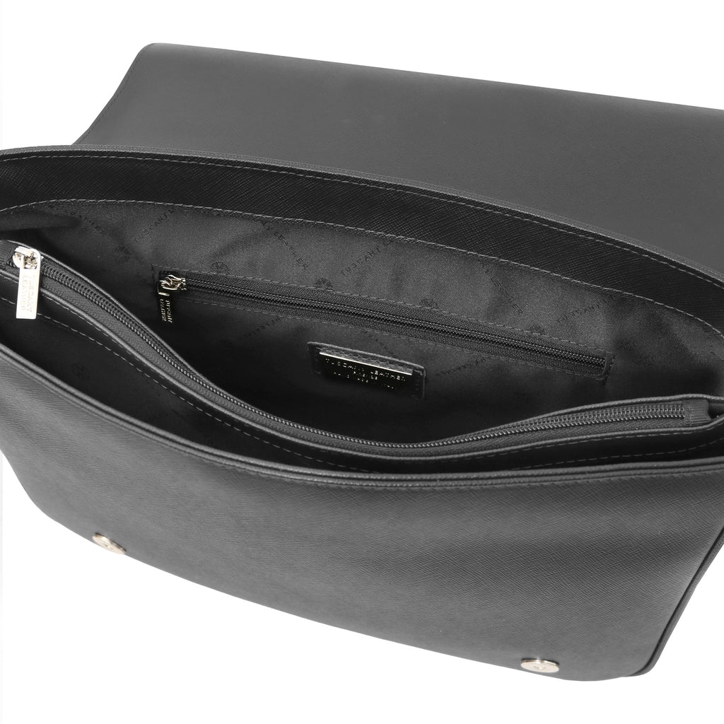 Sac messenger homme cuir Saffiano A4 2 compartiments TORINO