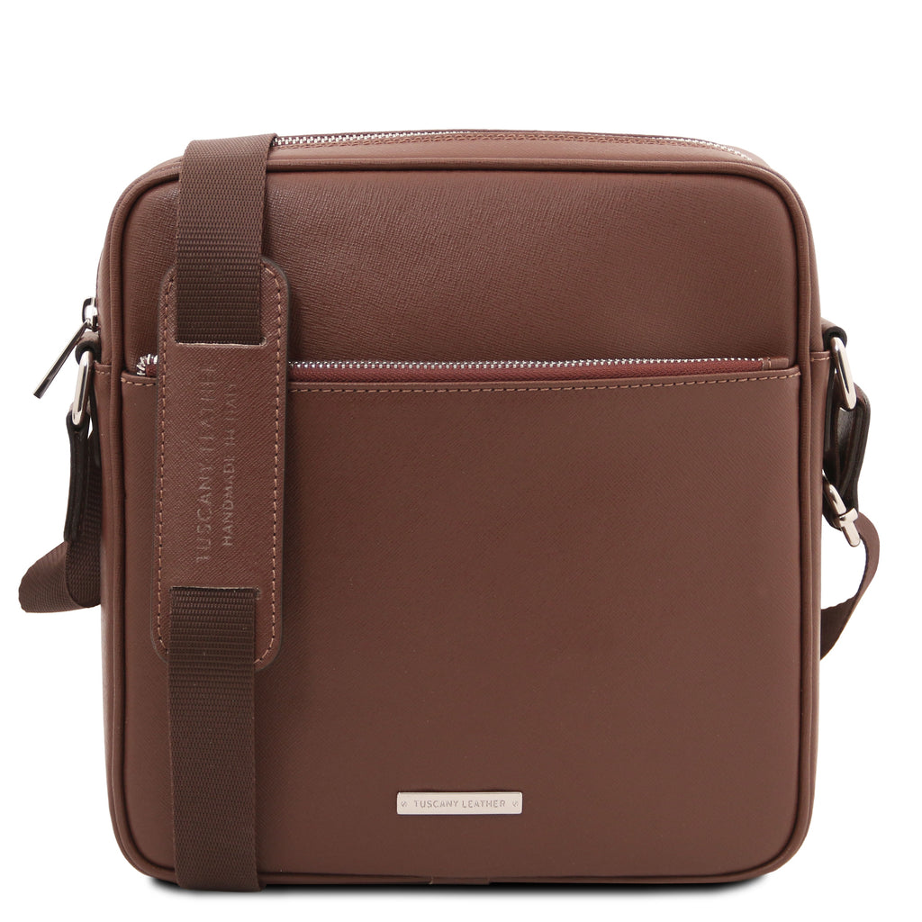 Sac bandoulière homme cuir Saffiano compact LUKE