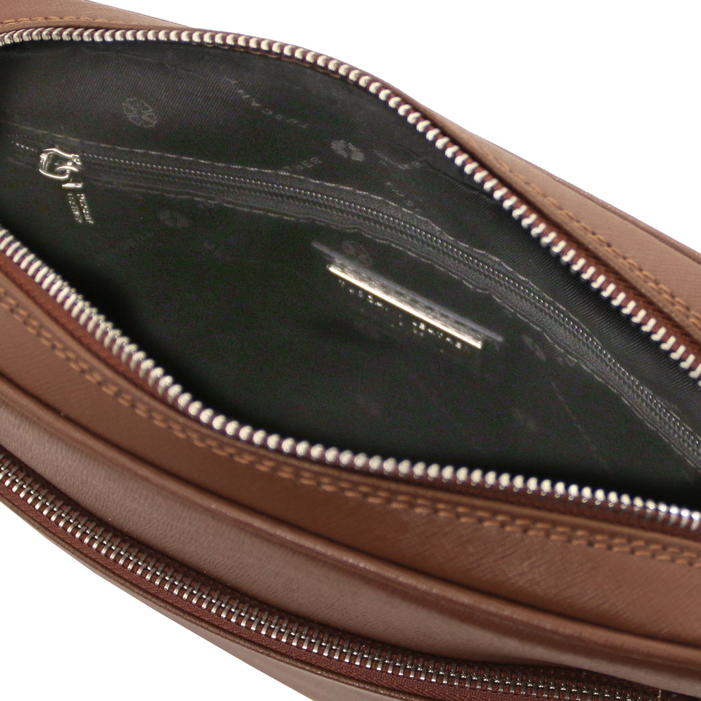 Sac bandoulière homme cuir Saffiano compact LUKE