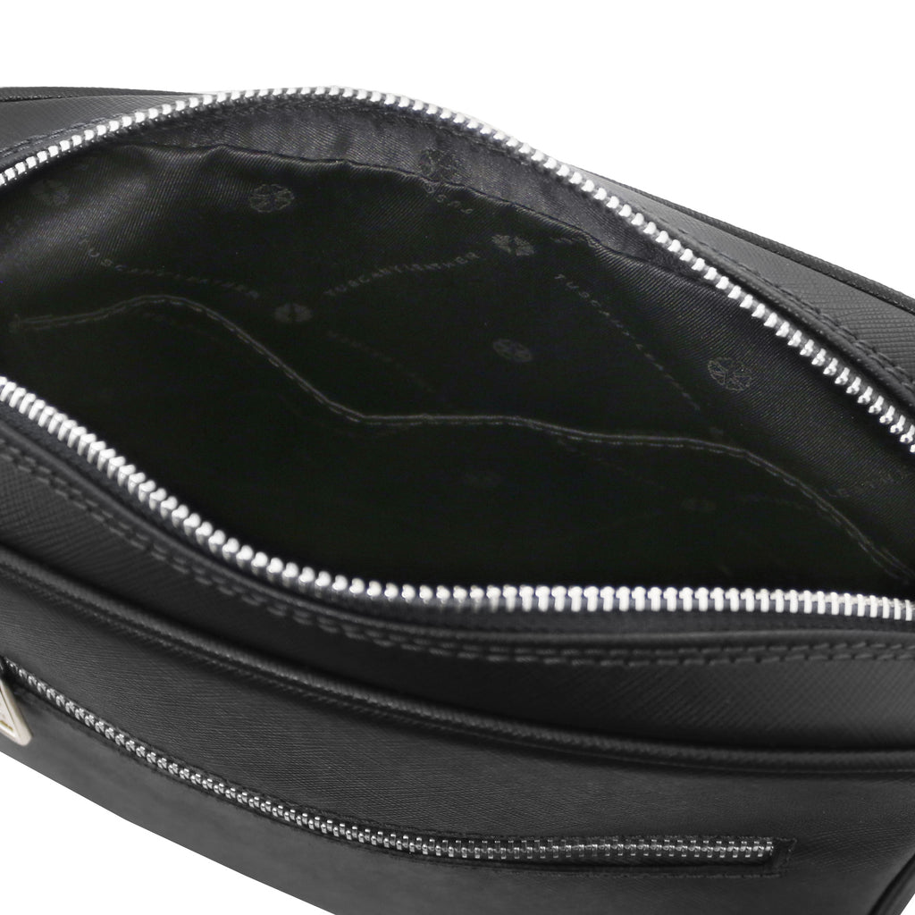 Sac bandoulière homme cuir Saffiano compact LUKE