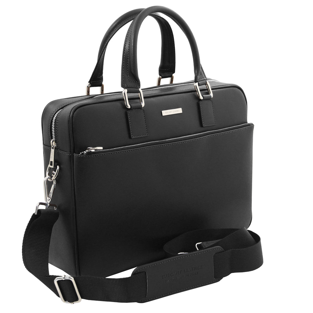 Cartable homme cuir Saffiano ordinateur 15 pouces TORINO