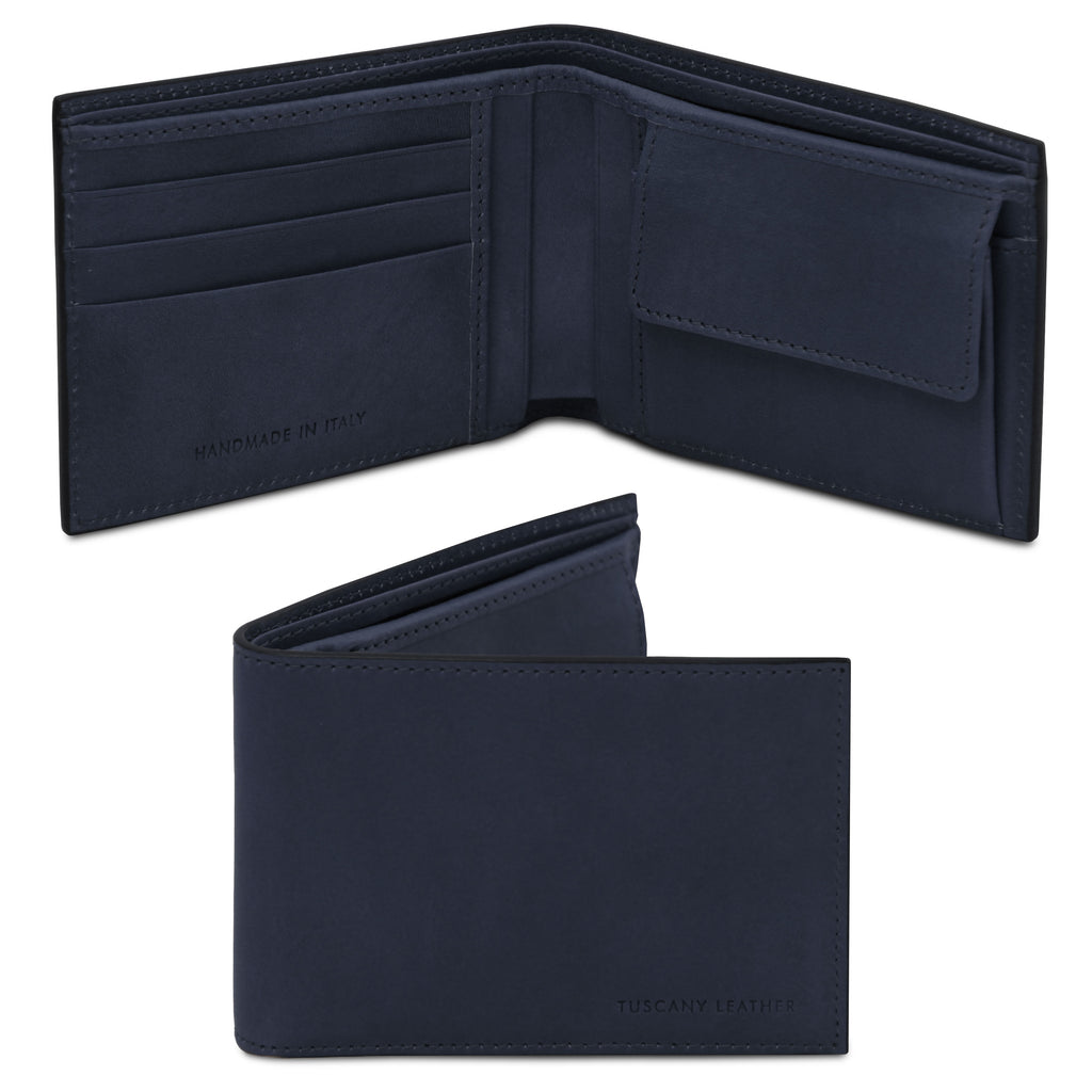 Portefeuille homme ESCLUSIVO en cuir avec porte-monnaie