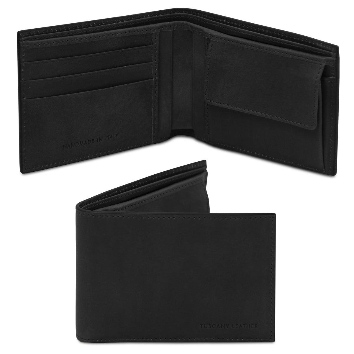 Portefeuille homme ESCLUSIVO en cuir avec porte-monnaie