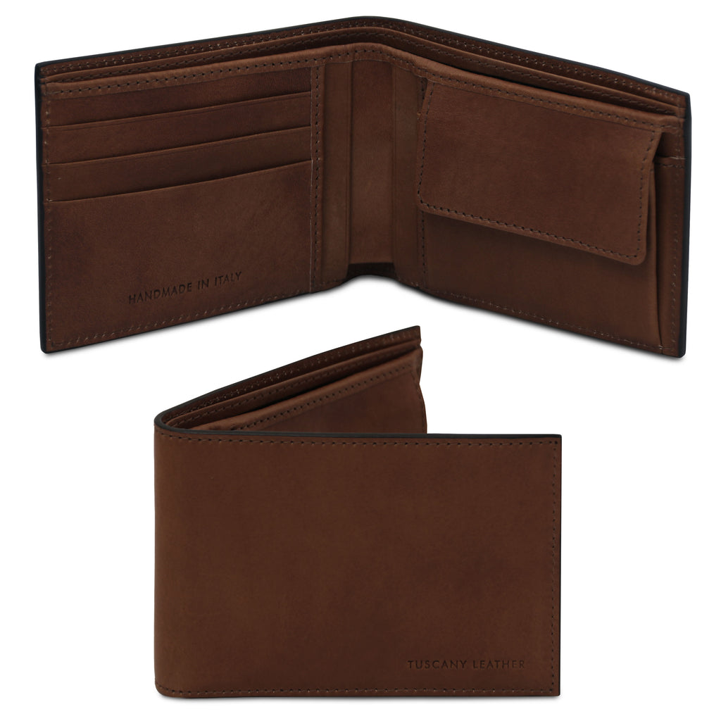 Portefeuille homme ESCLUSIVO en cuir avec porte-monnaie