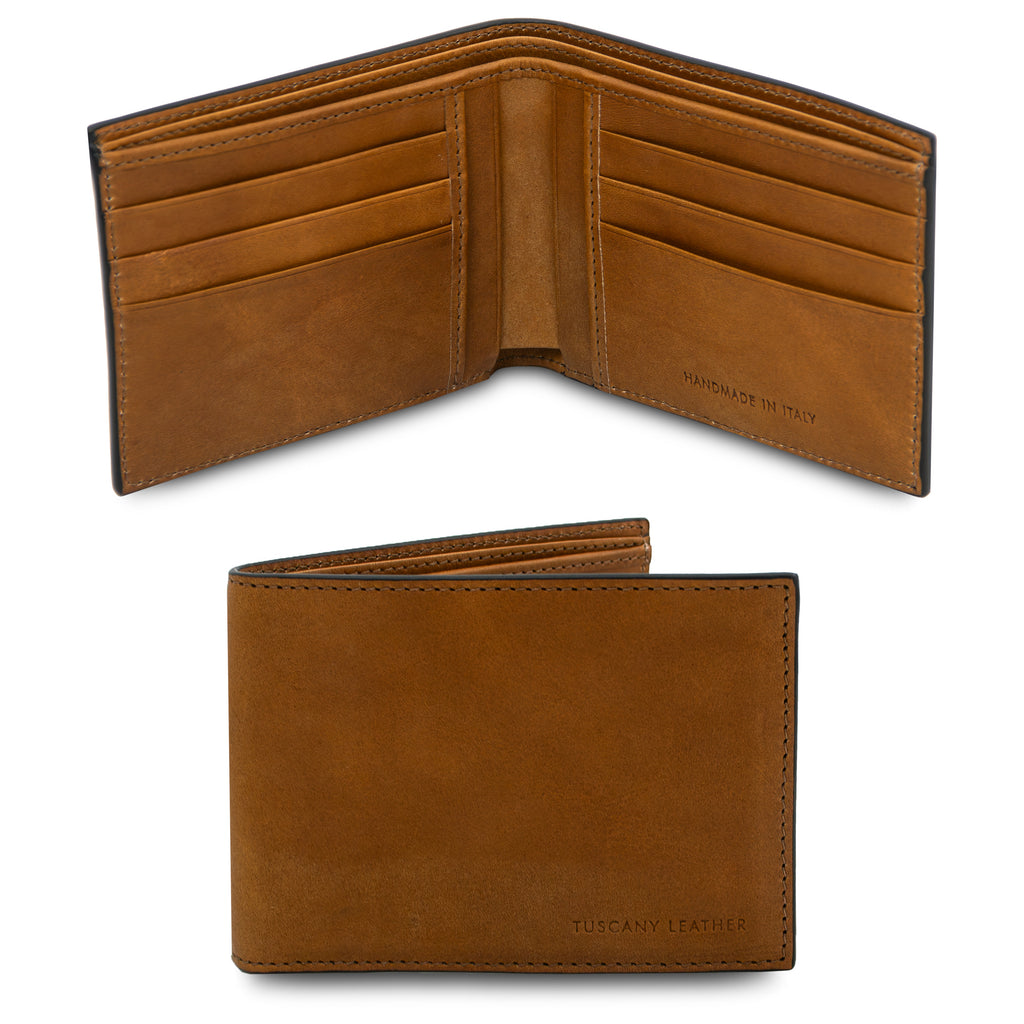 Portefeuille homme ESCLUSIVO cuir pleine fleur 10 cartes
